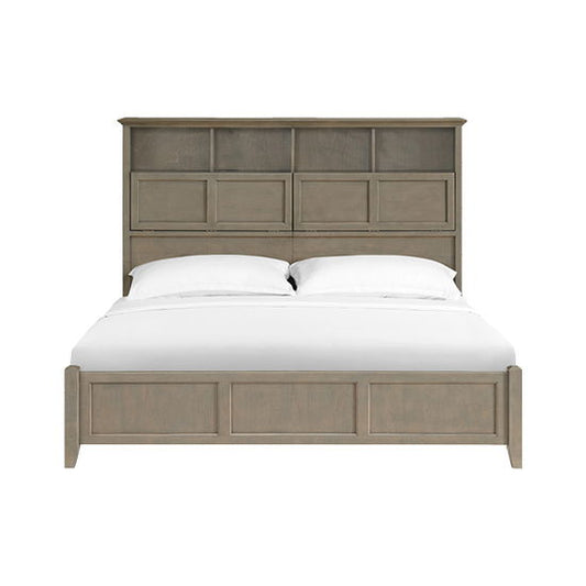 McKenzie - King Classic Bookcase Storage Bed - Fieldstone