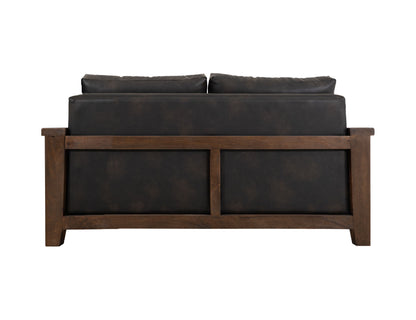 Walnut - Loveseat - Licorice Black