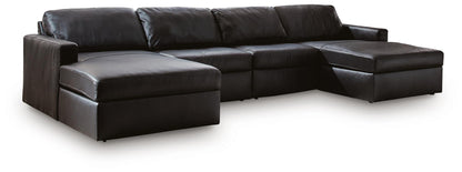 Modmax II - 4-Piece Double Chaise Sectional - Black
