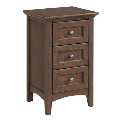 McKenzie - Small 3-Drawer Nightstand - Java