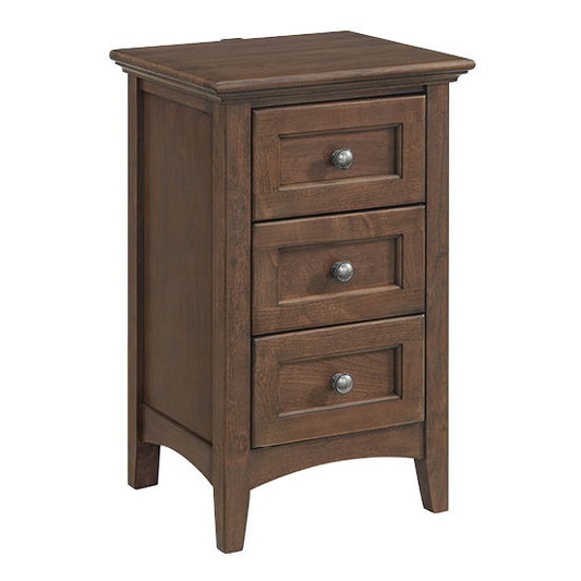 McKenzie - Small 3-Drawer Nightstand - Java