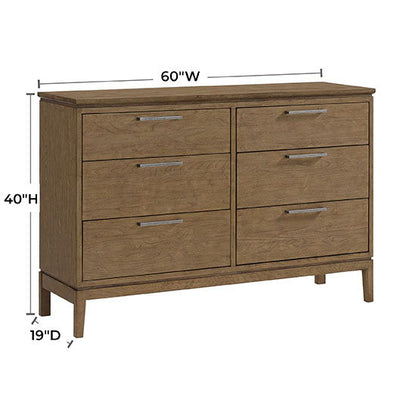 Bailey - 60"W Low Dresser - Nutmeg