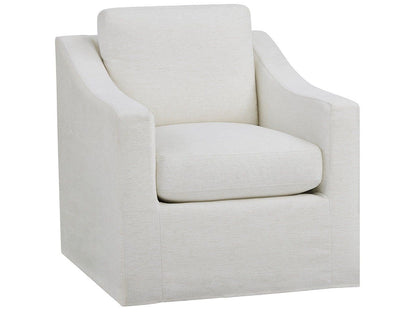 Augustine - Slipcover Swivel Glider - White