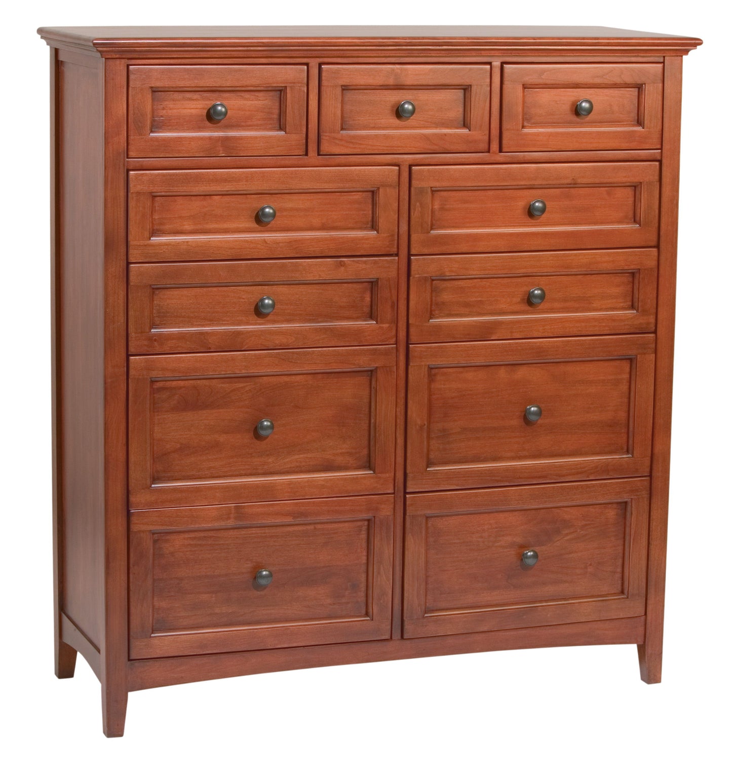 McKenzie - 11-Drawer Chest - Glazed Antique Cherry