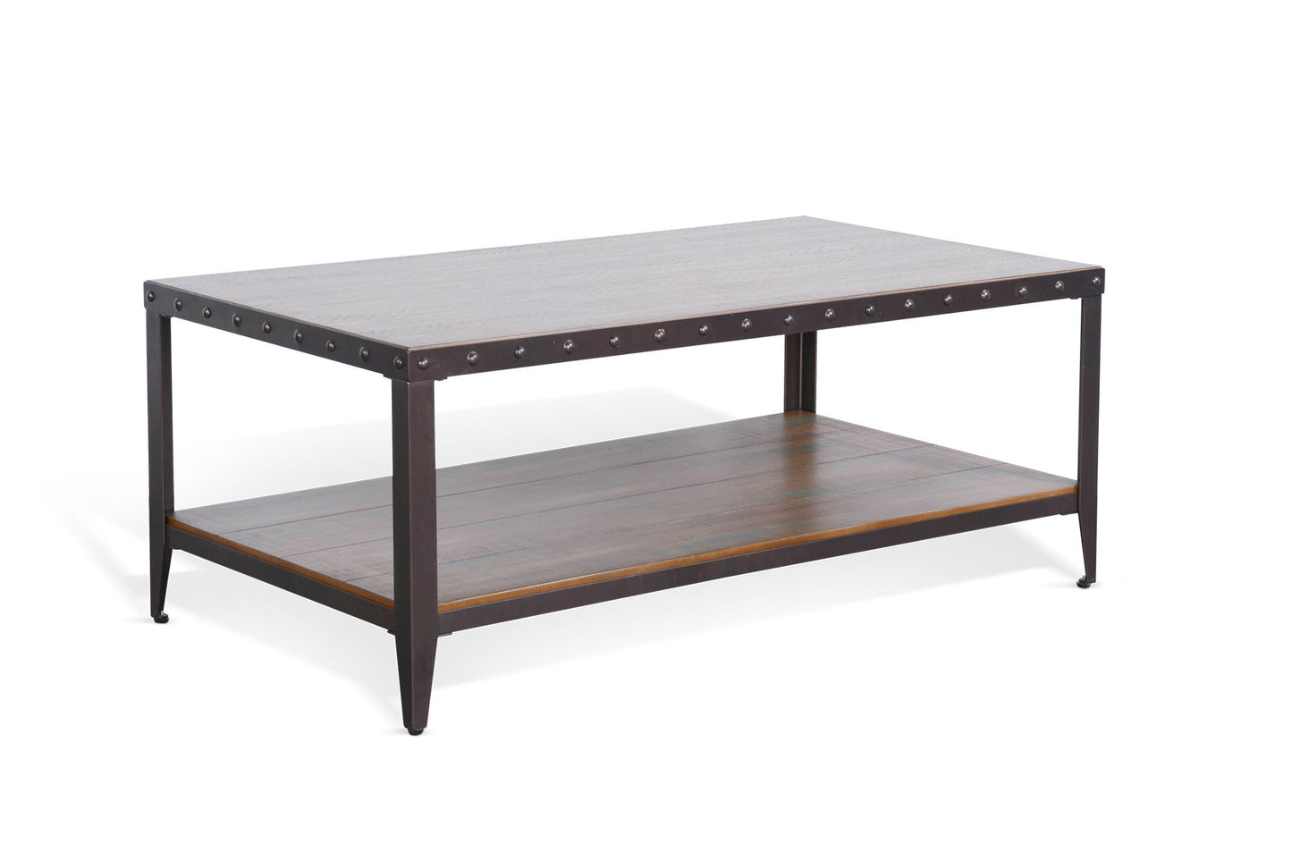 San Diego - Metal & Solid Wood Coffee Table - Brown