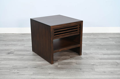 End Table With Drawer - Coffee Bean