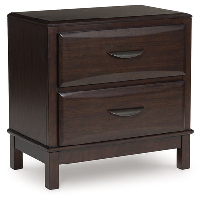 Vanmore - Two Drawer Night Stand - Dark Brown