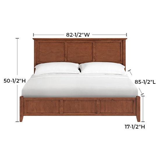 McKenzie - King Classic Storage Bed - Glazed Antique Cherry