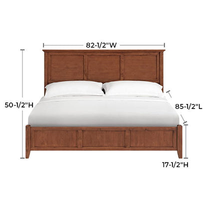 McKenzie - King Classic Storage Bed - Glazed Antique Cherry