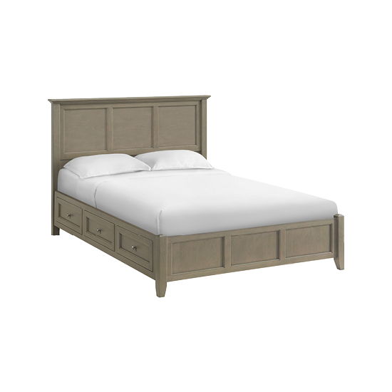 McKenzie - Queen Classic Storage Bed - Fieldstone