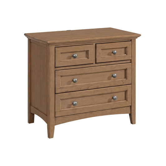 McKenzie - 29.5" 4-Drawer Nightstand - Pecan