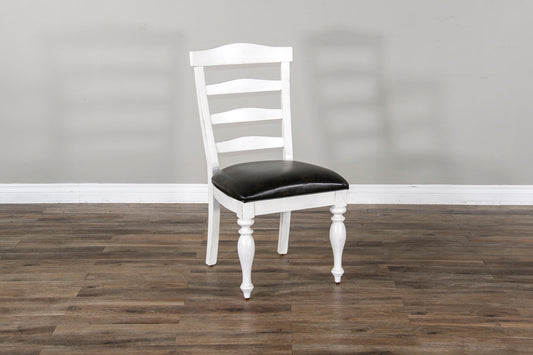 Carriage House - Ladderback Chair (Set of 2) - Cottage White / Europen Dark