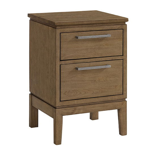 Bailey - Small 2-Drawer Nightstand - Nutmeg