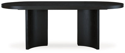 Rowanbeck - Oval Dining Room Table - Black