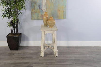 Marina - Chair Side Table - White Sand
