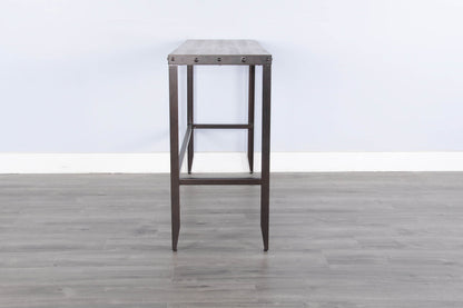 San Diego - Wood And Metal Sofa Bar Table - Antique Brown