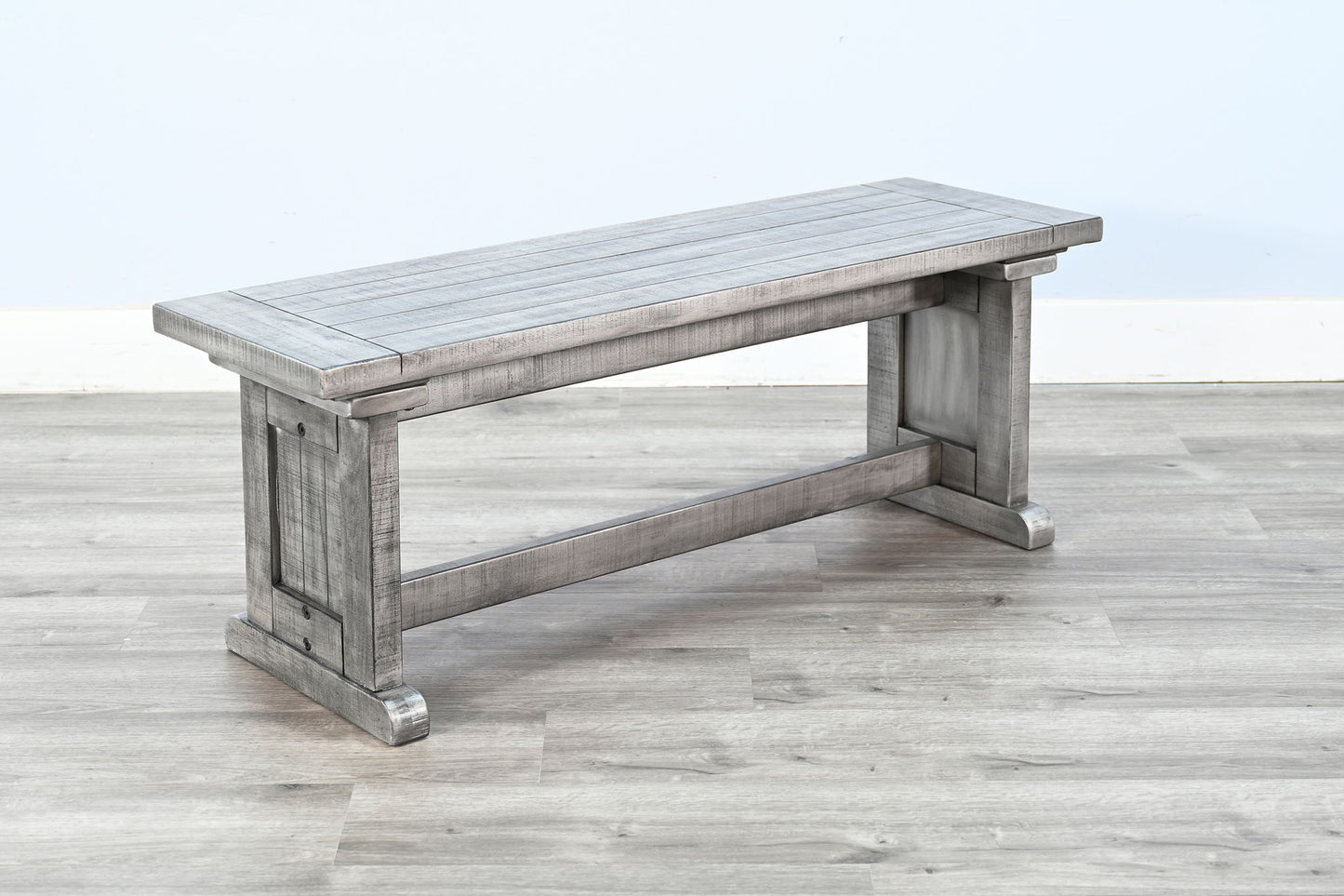 Alpine - Wood Side Bench - Gray