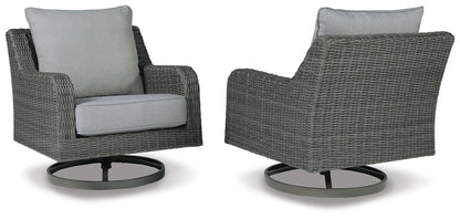 Elite Park - Swivel Lounge With Cushion - Gray