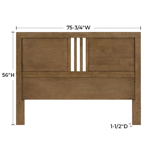 Bailey - California King Headboard - Nutmeg