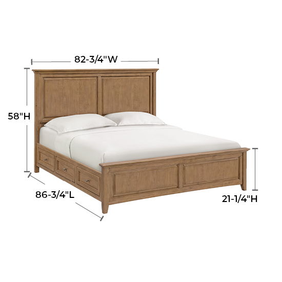 McKenzie - King Premier Storage Bed - Pecan