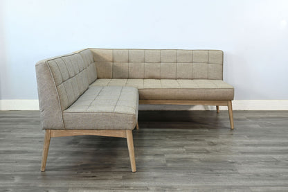 Mia - Tufted Upholstered Corner Dining Bench - Wheat