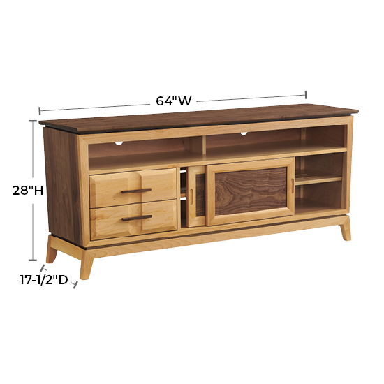 Addison - 64" W Sound Bar Media Console - Natural