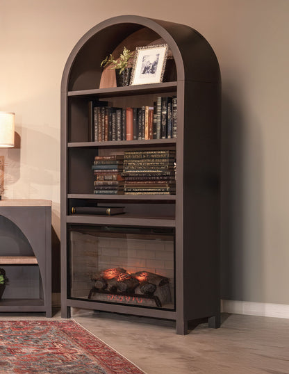 Chill Arch Bookcase With 33" Fireplace Option
