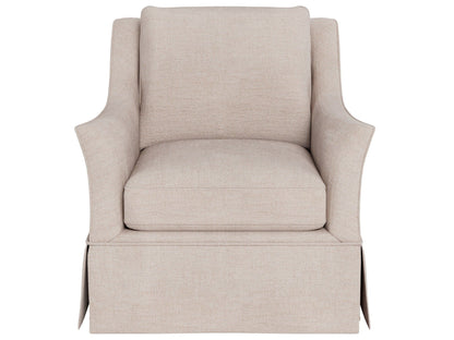 Henri - Skirted Swivel Chair, Special Order - Beige