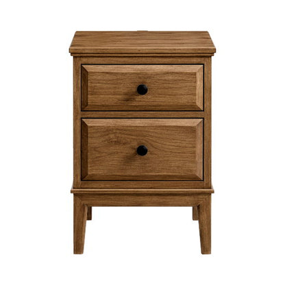 Virginia - Small 2-Drawer Nightstand - Mocha