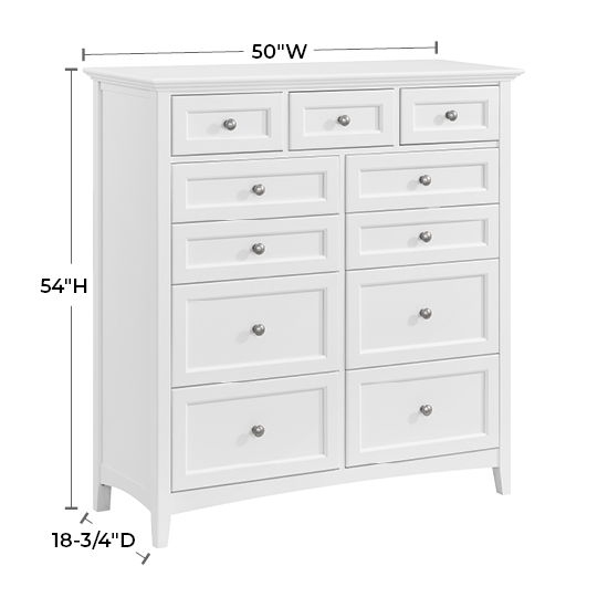 McKenzie - 11-Drawer Dresser - Snowbound