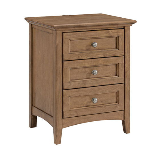 McKenzie - 3-Drawer Nightstand - Pecan