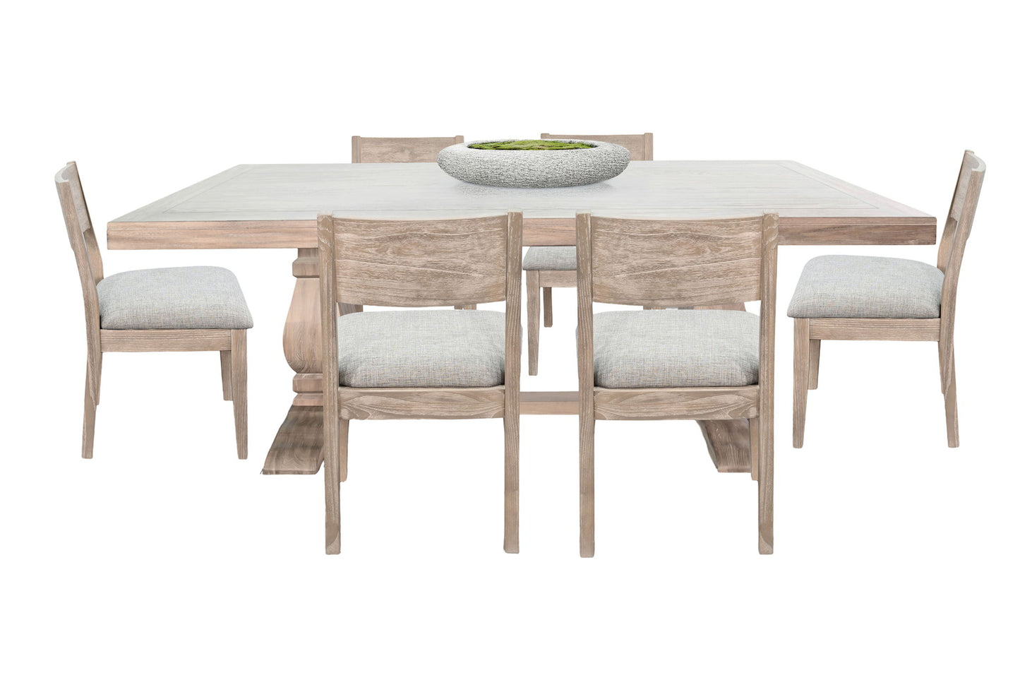Gianna - 7 Piece Rectangular Dining Set - Wheat