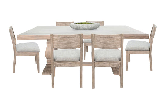 Gianna - 7 Piece Rectangular Dining Set - Wheat