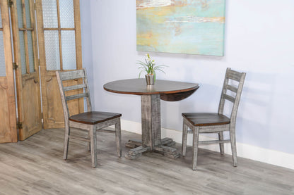 Drop Leaf Round 3 Piece Dining Set