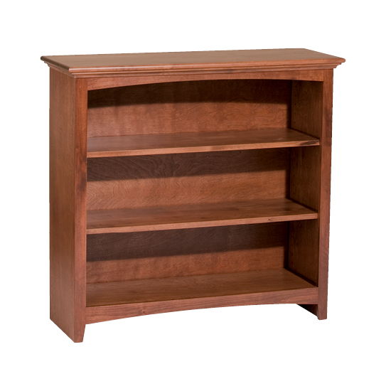 McKenzie - 36'' H X 36'' W Alder Bookcase - Glazed Antique Cherry