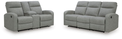 Gauntlet - 2 Pc. - Reclining Sofa And Loveseat - Sterling