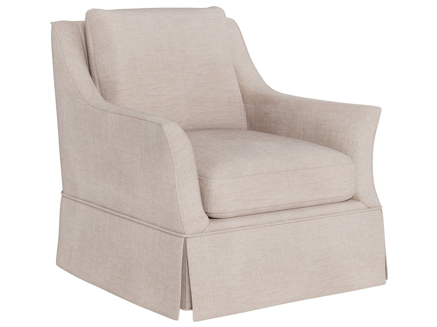 Henri - Skirted Swivel Chair, Special Order - Beige