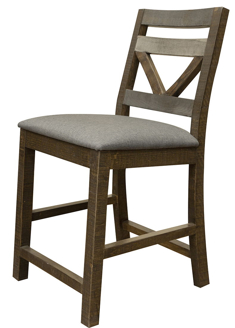 Loft - 24” Barstool (Set of 2) - Two Tone Gray / Brown