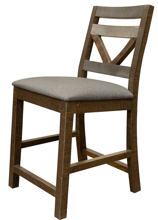 Loft - 24” Barstool (Set of 2) - Two Tone Gray / Brown