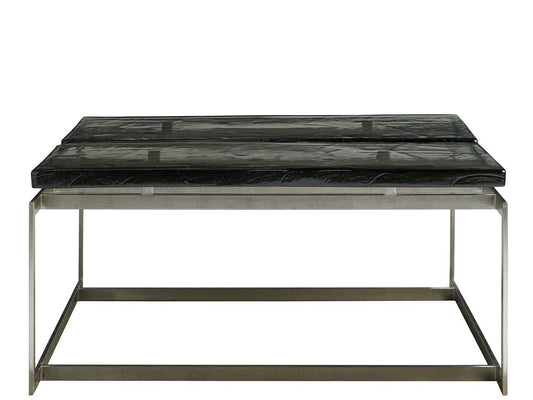 Avaline - Jordan Cocktail Table - Pearl Silver / Black