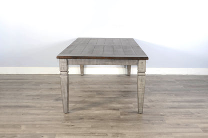 Homestead Hills - Extension Dining Table With Butterfly Leaf - Tobacco Leaf / Alpine Gray