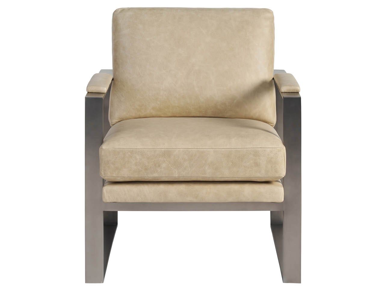 Avaline - Corbin Accent Chair - Light Brown / Pearl Silver