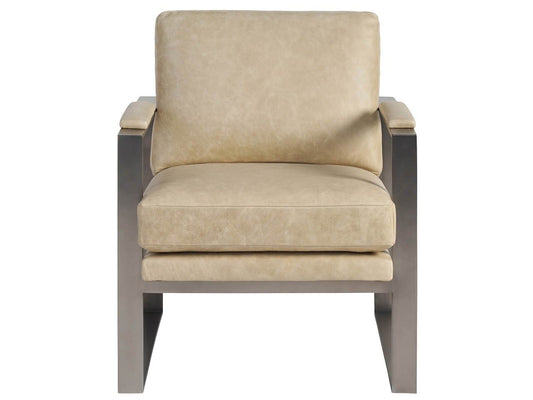 Avaline - Corbin Accent Chair - Light Brown / Pearl Silver