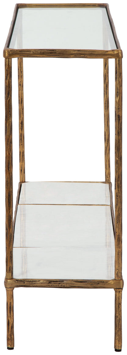Ryandale - Console Sofa Table - Antique Brass Finish