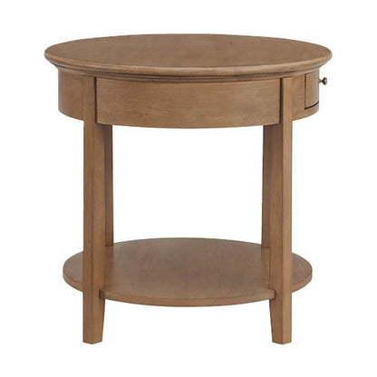 McKenzie - Round End Table - Pecan