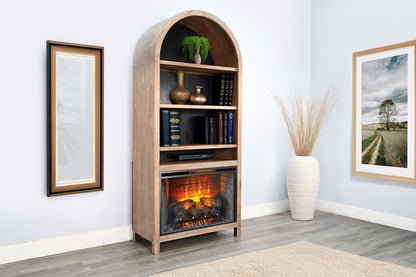 Chill Arch Bookcase With 33" Fireplace Option