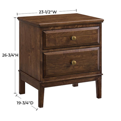 Virginia - 2-Drawer Nightstand - Americano