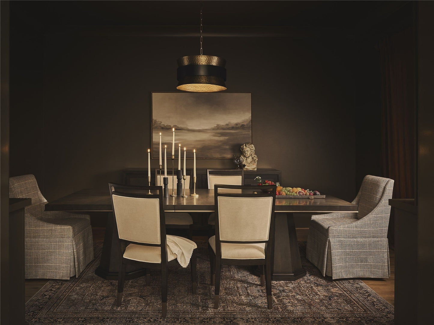 Fenwick - Side Chair - Beige / Dark Brown
