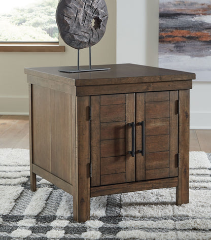 Moriville - Rectangular End Table - Grayish Brown