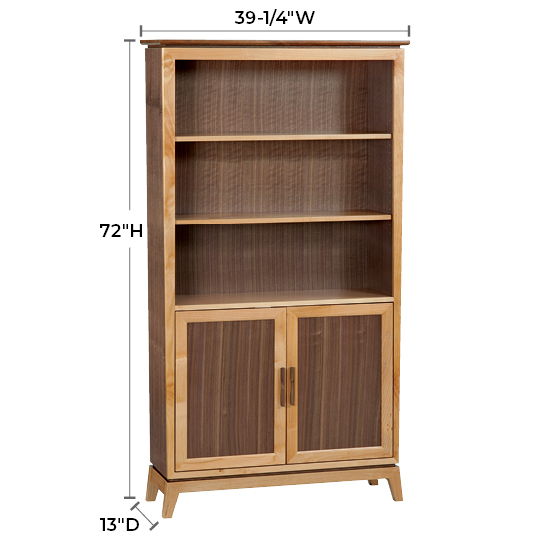 Addison - 72" H Bookcase With Doors - Natural